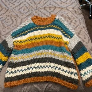Multicolor knit sweater